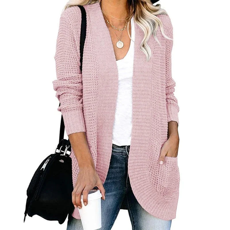 Women's Open Cut Cardigan with Side Pockets 1