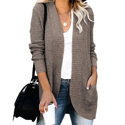 Women's Open Cut Cardigan with Side Pockets 2