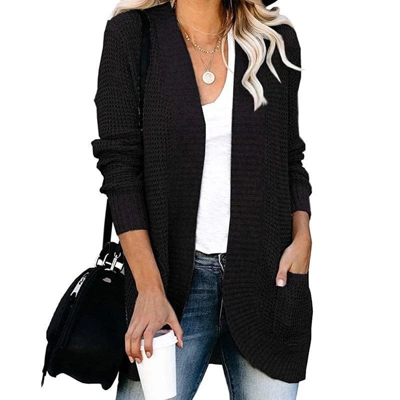 Women's Open Cut Cardigan with Side Pockets 3