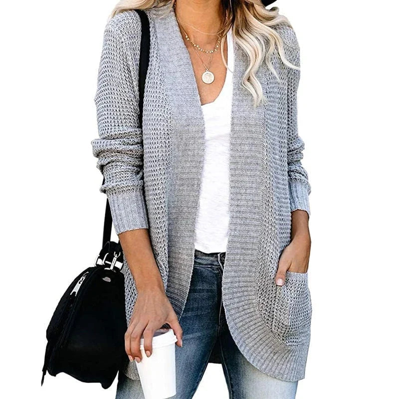 Women's Open Cut Cardigan with Side Pockets 6