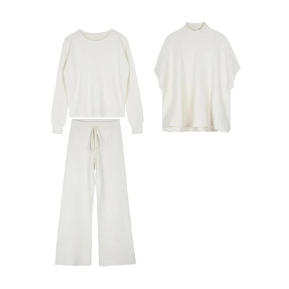 Women's Oversized Knit Suit | Sweater and Wide Pants Set 0