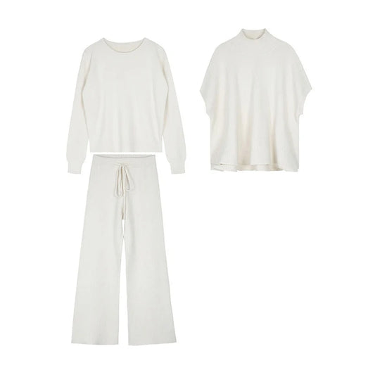 Women's Oversized Knit Suit | Sweater and Wide Pants Set 0