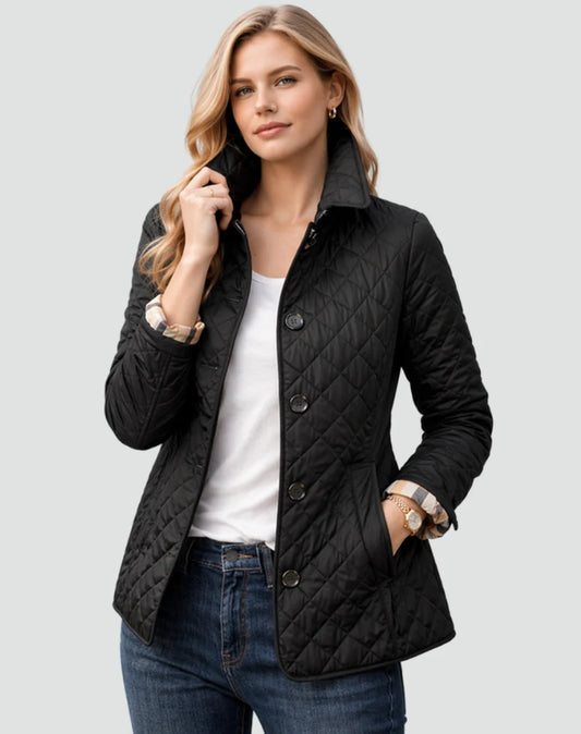 Women's Quilted Jacket with Collar | Stylish Outerwear 0