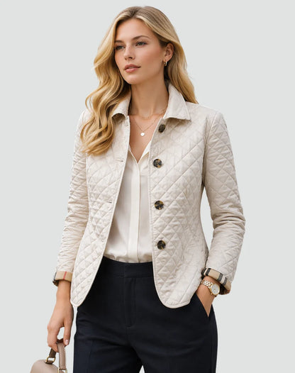 Women's Quilted Jacket with Collar | Stylish Outerwear 1