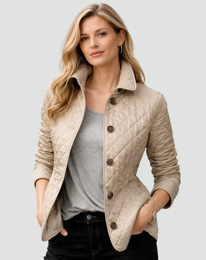 Women's Quilted Jacket with Collar | Stylish Outerwear 2