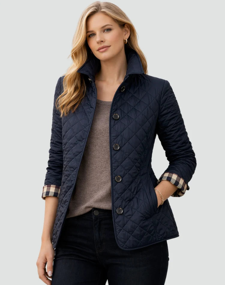 Women's Quilted Jacket with Collar | Stylish Outerwear 4