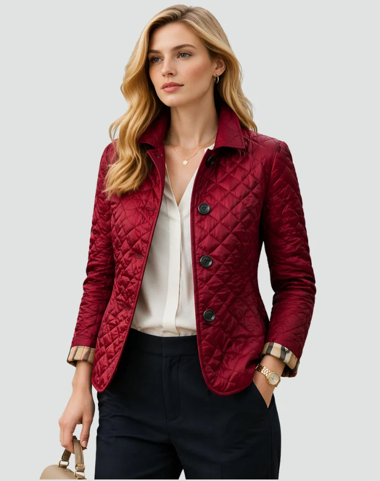 Women's Quilted Jacket with Collar | Stylish Outerwear 5