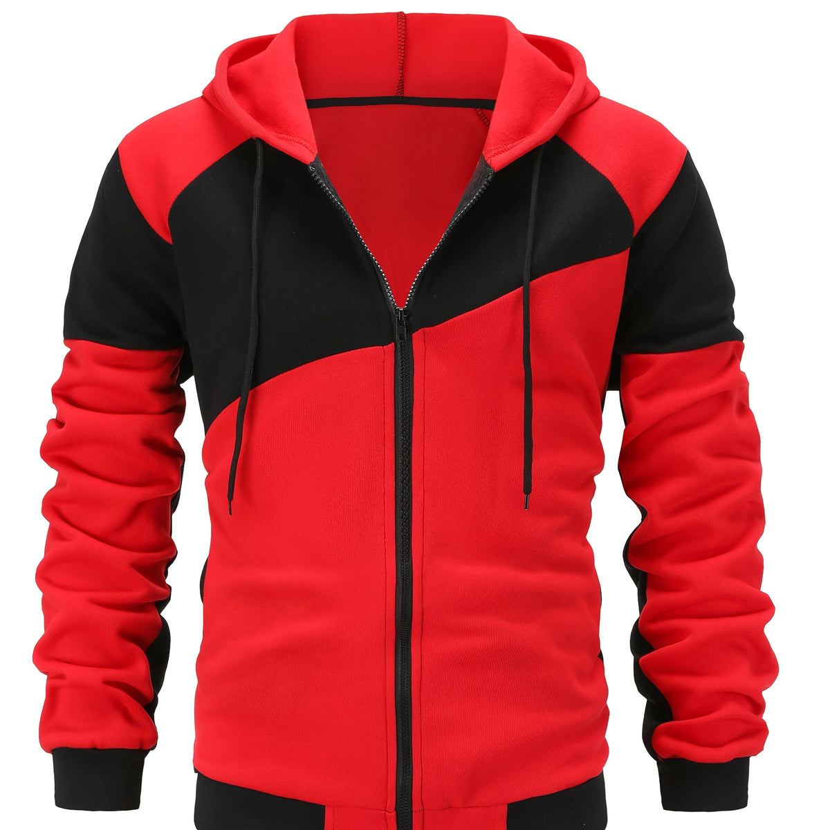 Xavier | Colour Block Zip-Up Hooded Jacket for Men 0