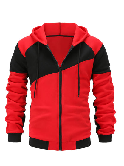 Xavier | Colour Block Zip-Up Hooded Jacket for Men 1