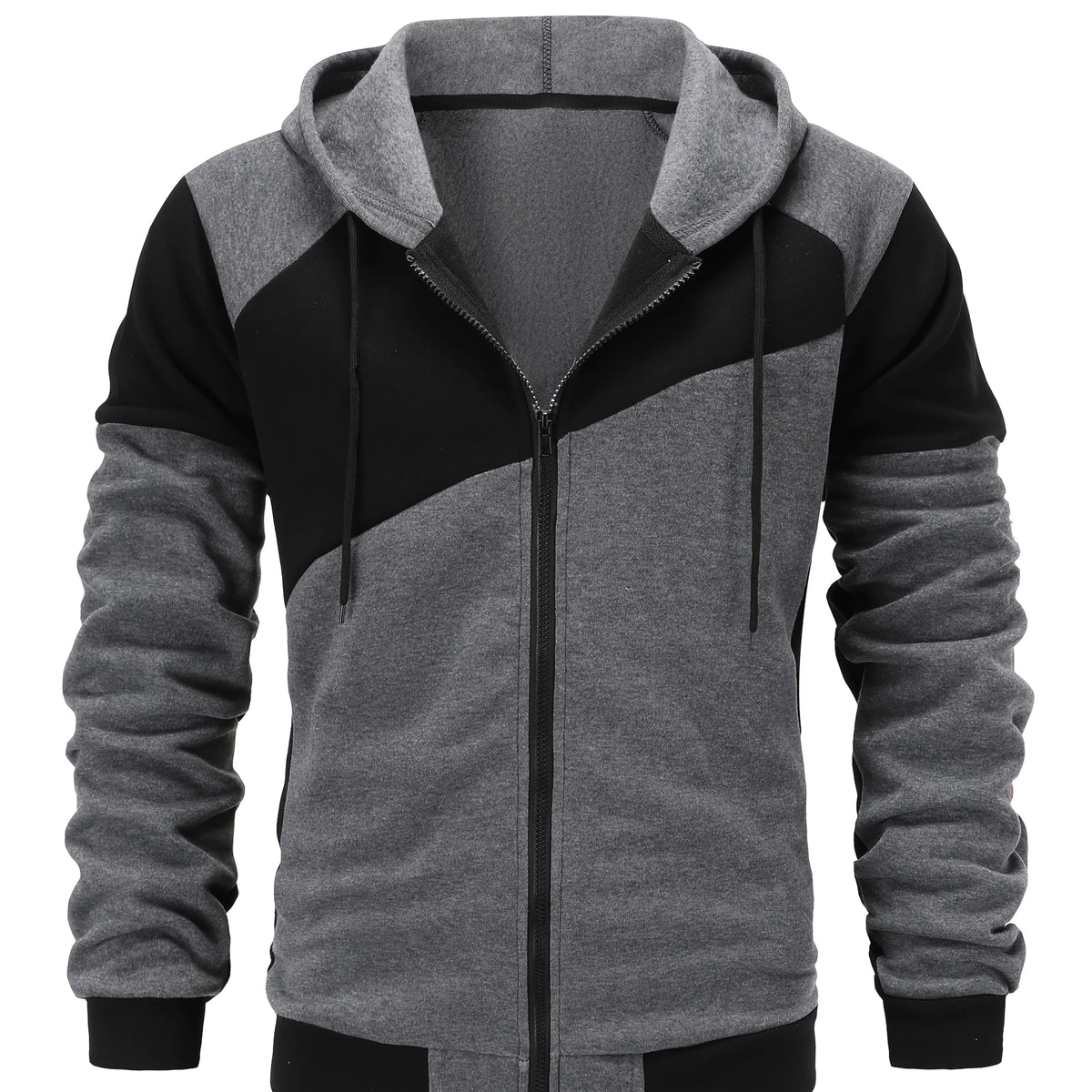 Xavier | Colour Block Zip-Up Hooded Jacket for Men 10