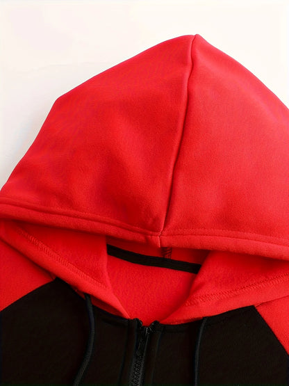 Xavier | Colour Block Zip-Up Hooded Jacket for Men 3