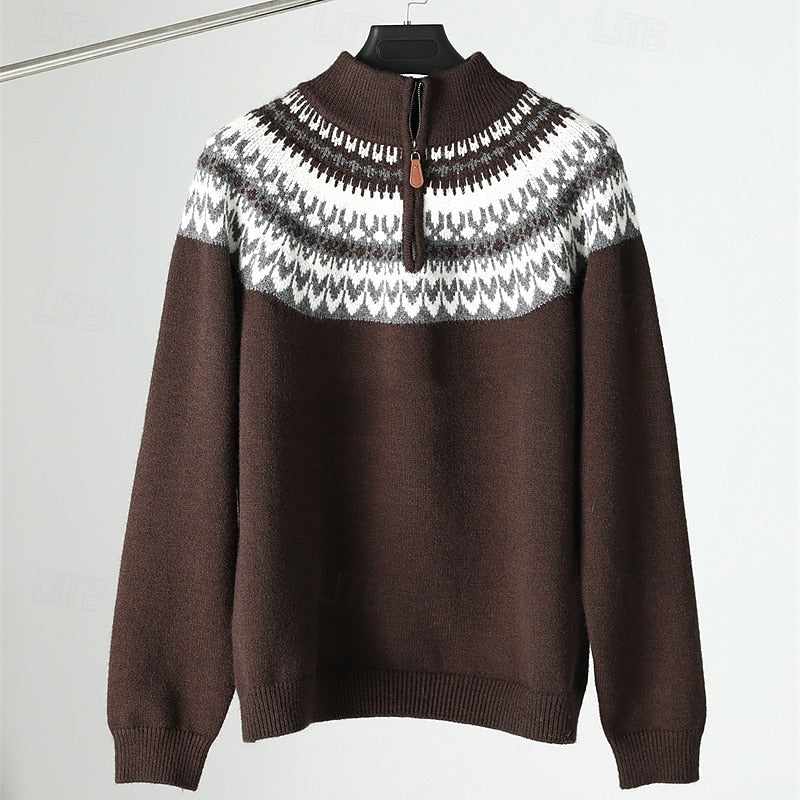 Xavier | Men's Nordic Quarter-Zip Sweater Warm Knit 4