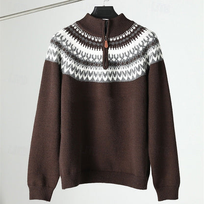 Xavier | Men's Nordic Quarter-Zip Sweater Warm Knit 4