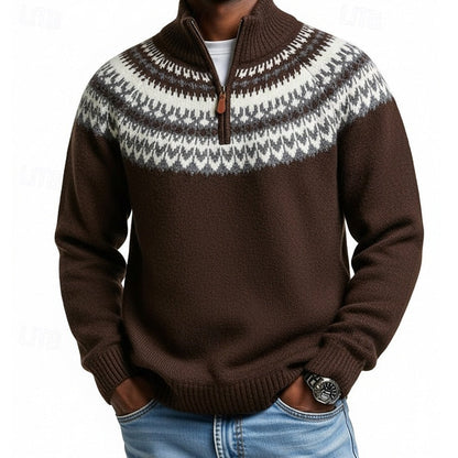 Xavier | Men's Nordic Quarter-Zip Sweater Warm Knit 6